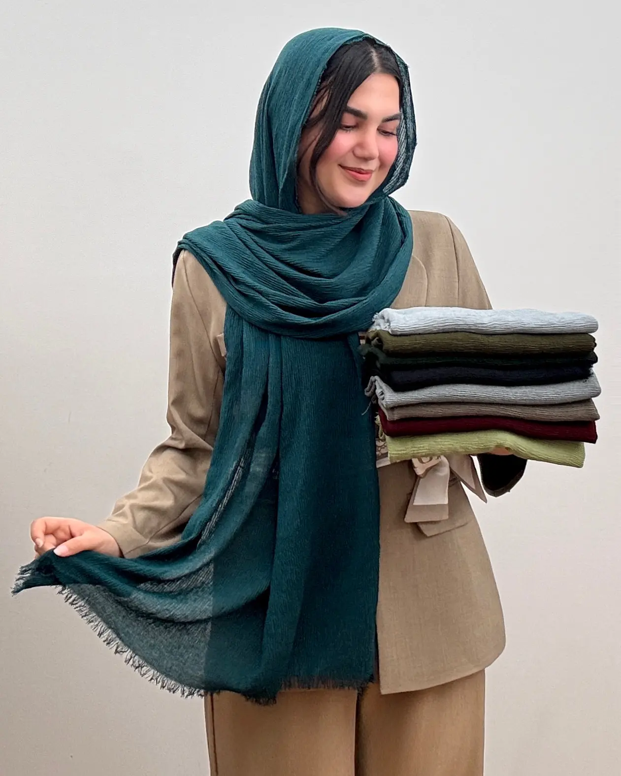 شال نخی دخترانه مدل آرکا